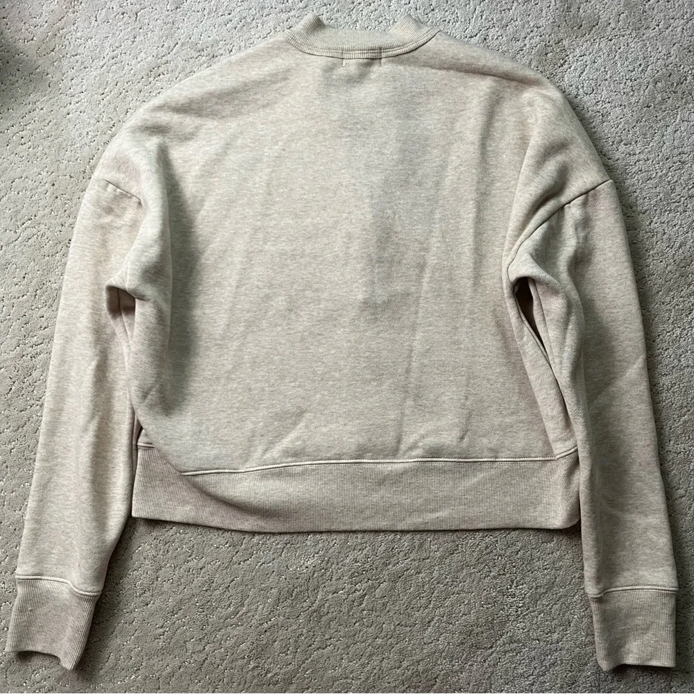 Evereve Taryn Taped Henley Sweatshirt Fleece Pullover S - Picture 6 of 9
